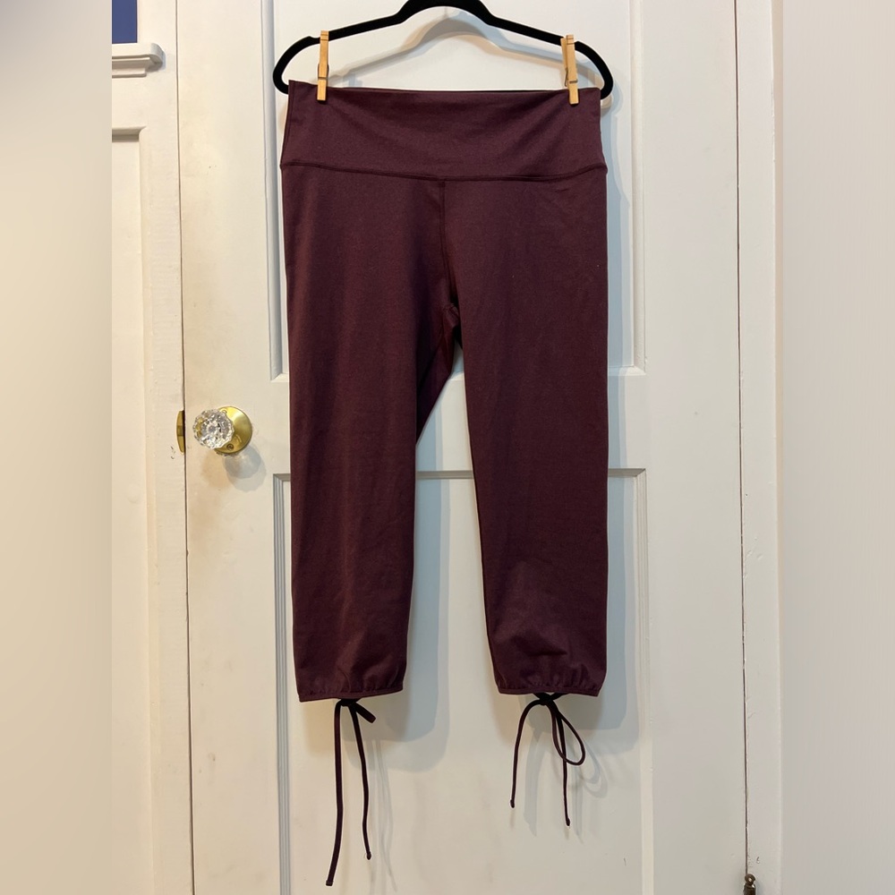 Aerie Move Maroon Tie Leggings XL